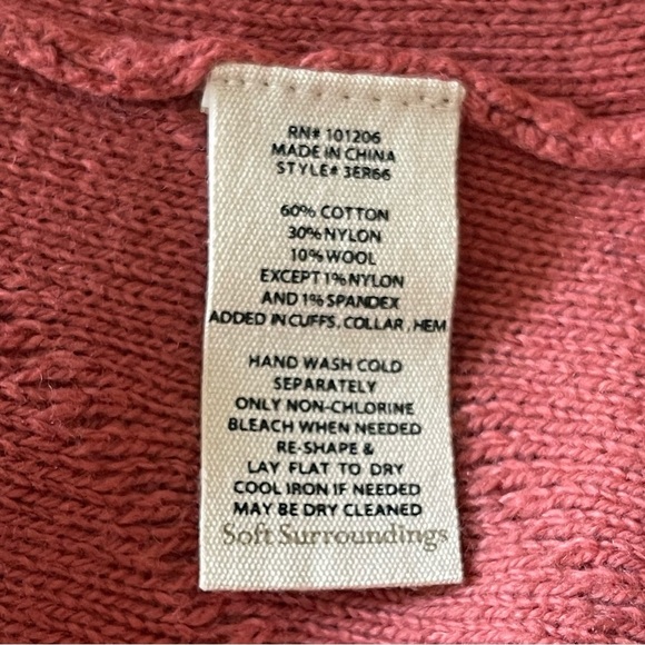 Soft Surroundings Women’s Caprisa Pointelle Wool Blend Tunic Sweater Size PL - Picture 8 of 8